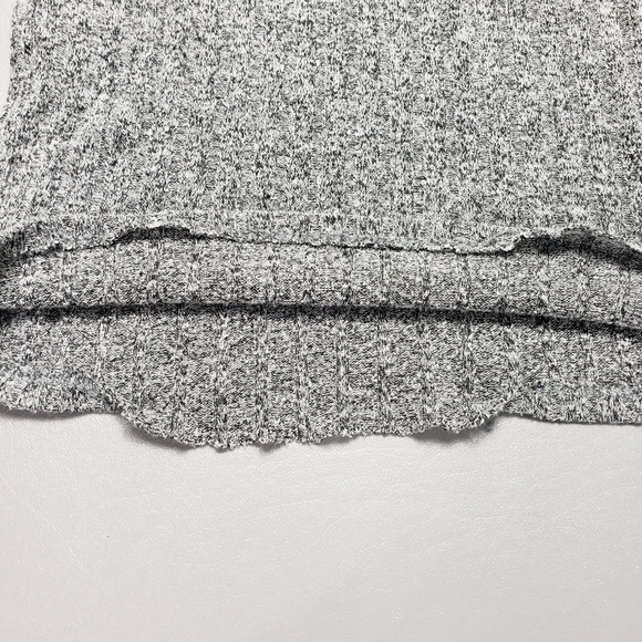 love ari gray cold shoulder ribbed stretchy long sleeve dress women's L - Picture 6 of 11